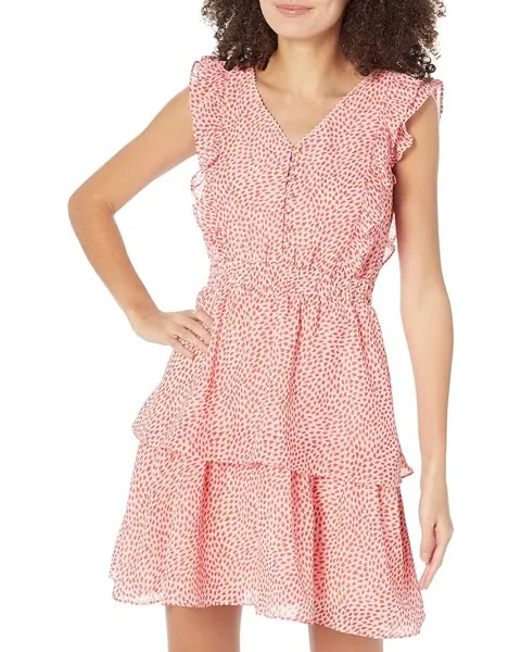 Платье Betsey Johnson Queen of Hearts Chiffon Mini, цвет Almond Blossom