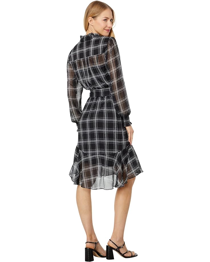 Платье Tommy Hilfiger Fine Plaid Dress, цвет Black/White Cap