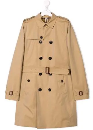 Burberry Kids двубортный тренч