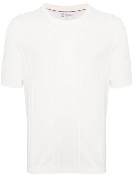 Brunello Cucinelli трикотажная футболка, белый
