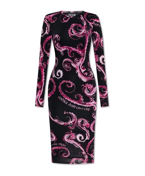 Платье с узором Versace Jeans Couture, мультиколор