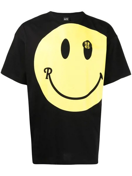 Raf Simons футболка с графичным принтом из коллаборации с Smiley