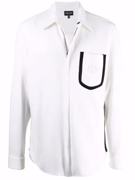 Giorgio Armani contrast-trim longsleeved shirt