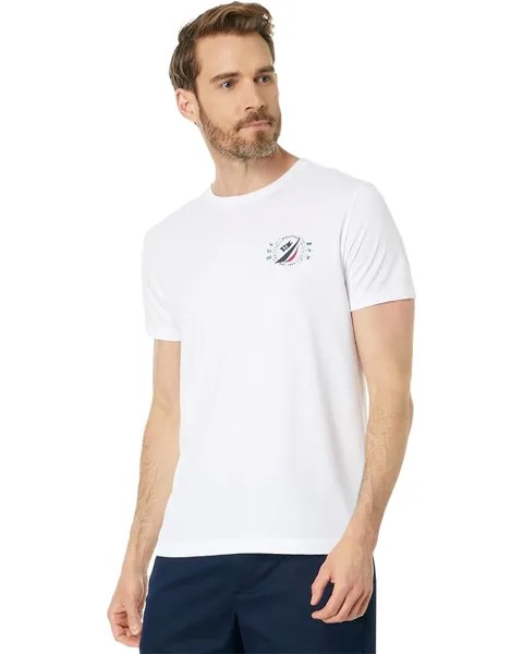 Футболка Nautica Sustainably Crafted Sail and Prevail Graphic T-Shirt, ярко-белый