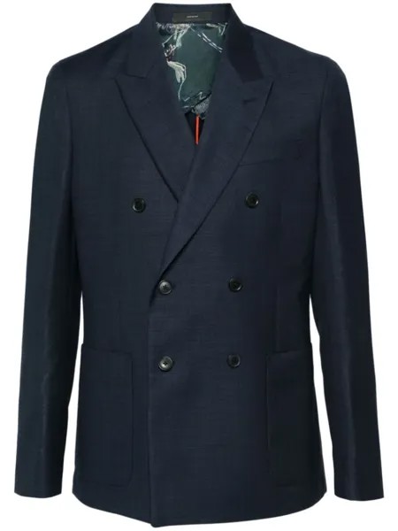 Paul Smith двубортный пиджак с заостренными лацканами, синий