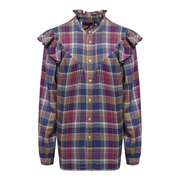 Рубашка из хлопка и вискозы Polo Ralph Lauren