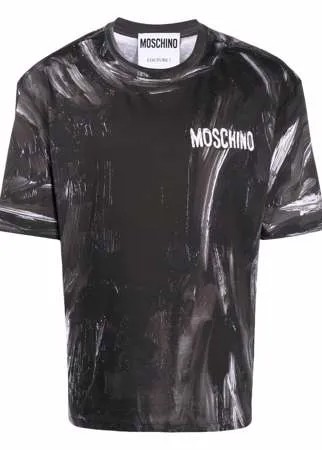 Moschino футболка с эффектом разбрызганной краски