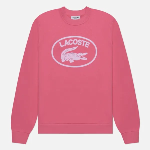 Женская толстовка Lacoste Loose Fit Organic Cotton Fleece розовый, Размер XS