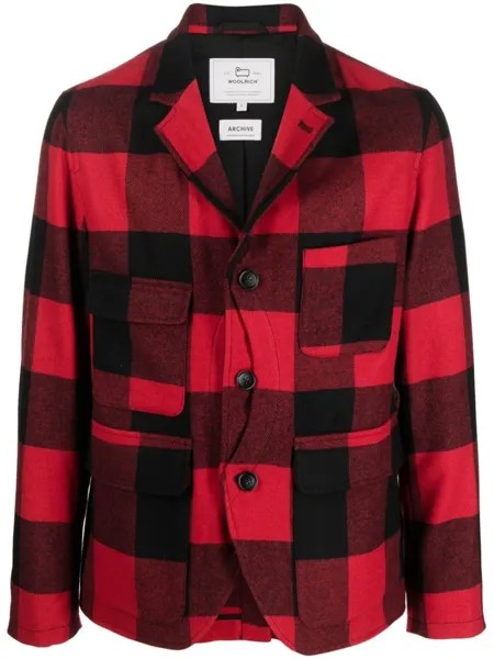 Пиджак Upland в клетку Woolrich, красный