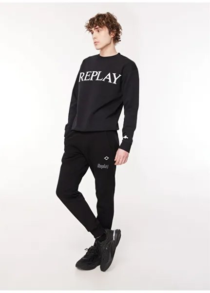 Нормальные черные мужские спортивные штаны M9966 098 ЧЕРНЫЕ Replay, черный