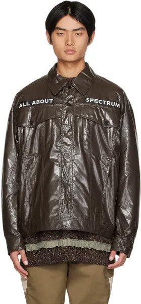 Коричневая легкая куртка из искусственной кожи Lilex A. A. Spectrum
