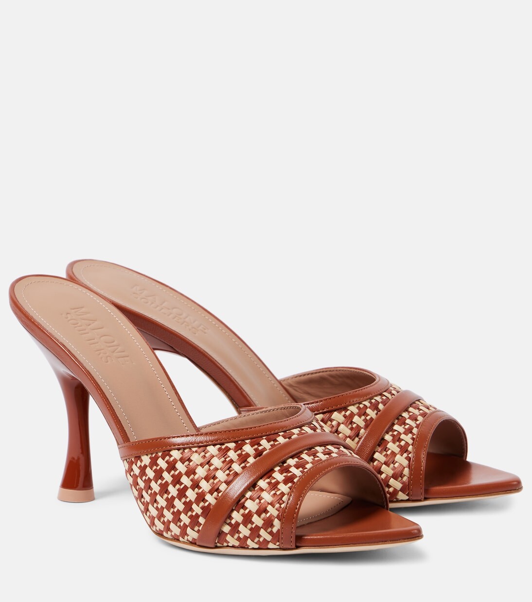 Туфли-Лодочки Julia 90 из рафии Malone Souliers, коричневый