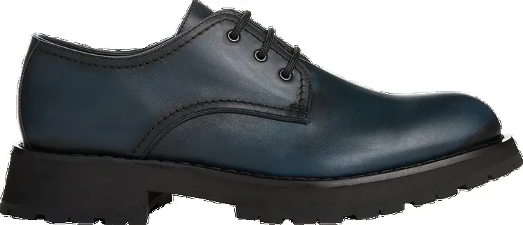 Кроссовки Alexander McQueen Burnished Derby Flat Anthracite, синий