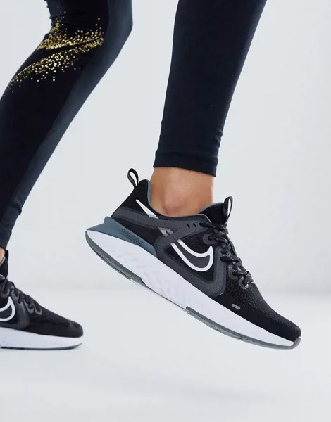 Черно-белые кроссовки Nike Running legend react-Черный