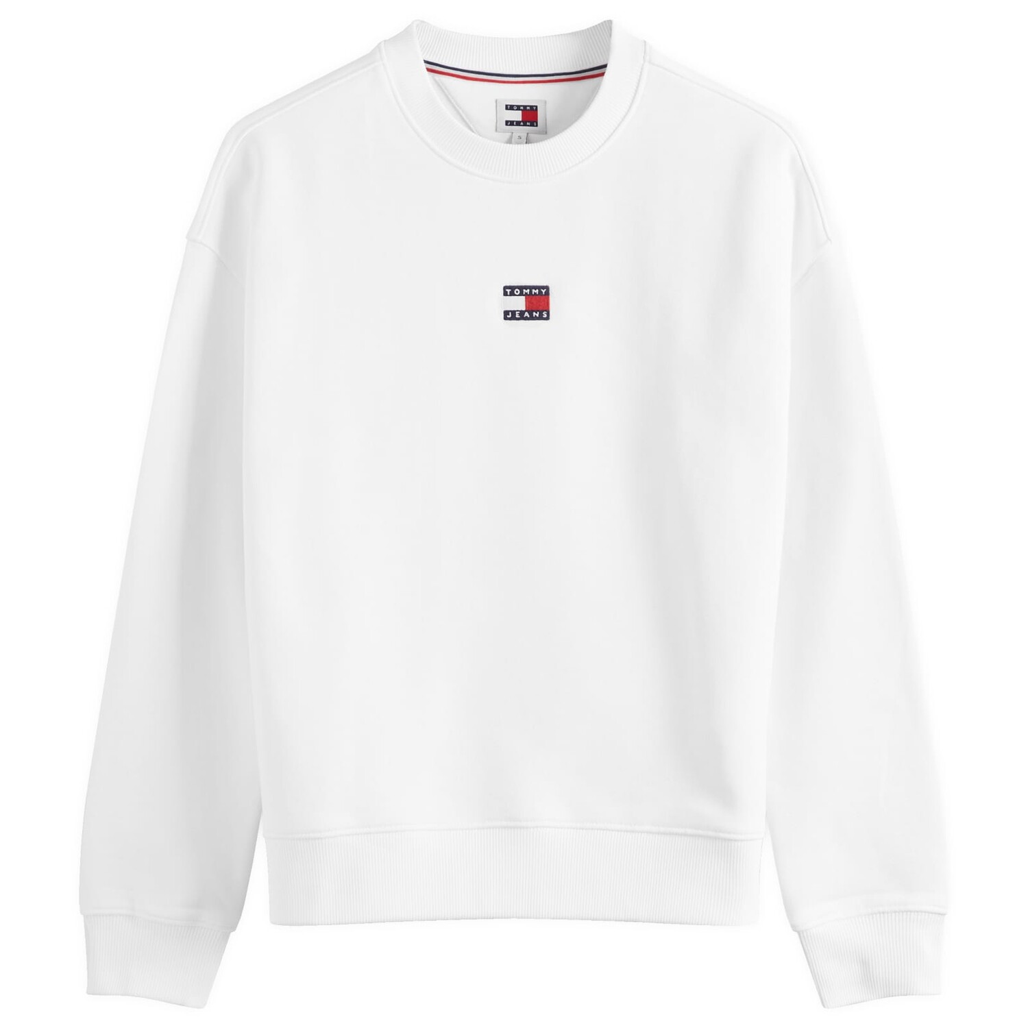 Свитер Tommy Jeans Flag Crew Sweatshirt, белый