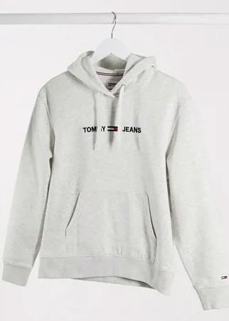 Худи серого цвета с логотипом Tommy Jeans-Серый