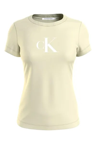 Узкая футболка с логотипом Calvin Klein Jeans, хаки