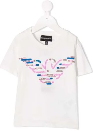 Emporio Armani Kids футболка с пайетками