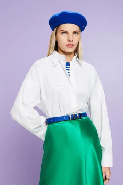 Рубашка с заниженными рукавами Esprit, белый