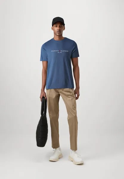 Футболка с принтом Logo Tee Tommy Hilfiger, синий