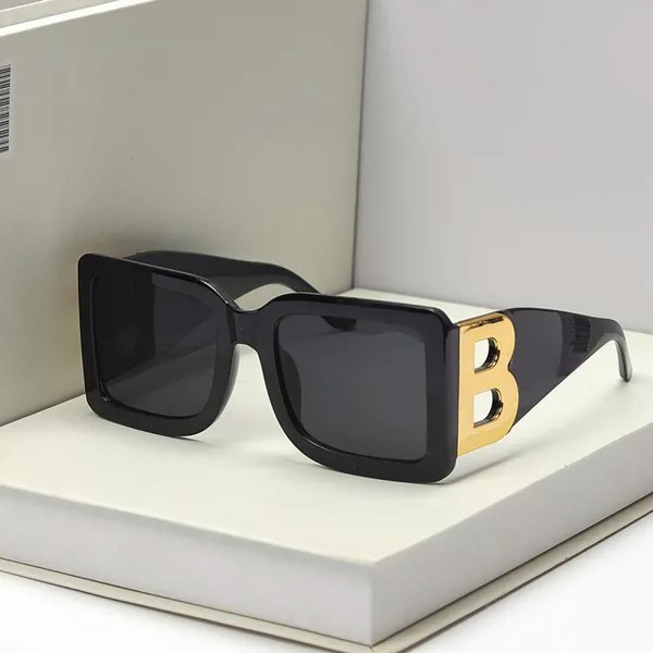 2022 Новая мода Оверсайз Буква B Квадрат Роскошь Тренд Солнцезащитные очки Женщины Мужчины Ретро прямоугольные солнцезащитные очки gafas de sol