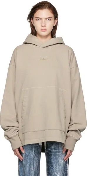 Бежевый худи из флока Acne Studios