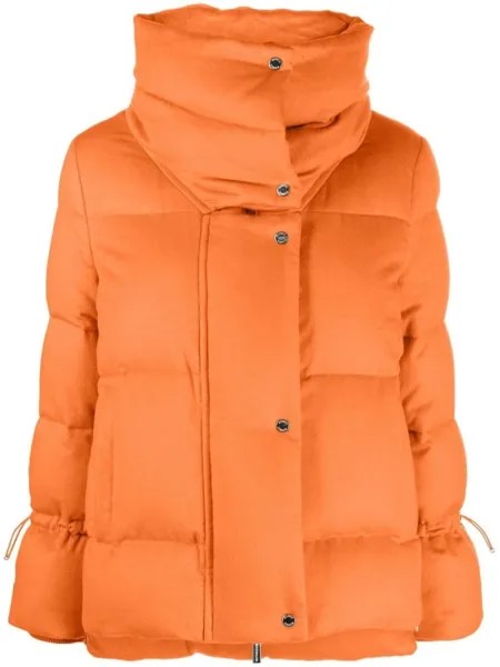 Moorer high-neck padded down jacket, оранжевый