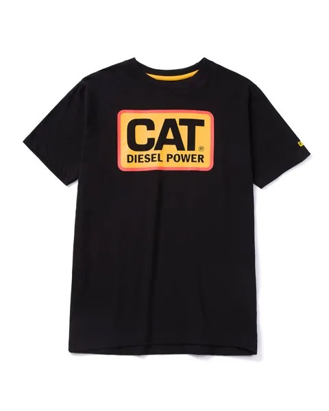 Мужская футболка CAT Diesel Power, черный/оранжевый