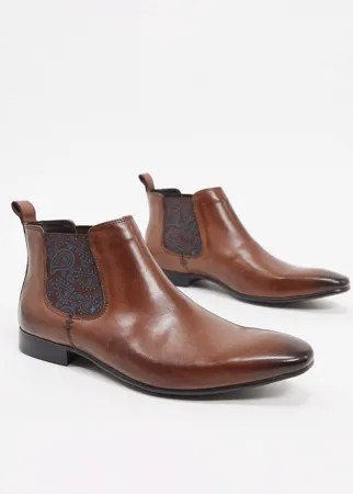 Коричневые кожаные ботинки челси Silver Street-Коричневый цвет