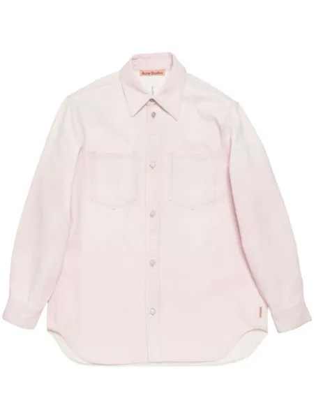 Acne Studios джинсовая рубашка на пуговицах, розовый