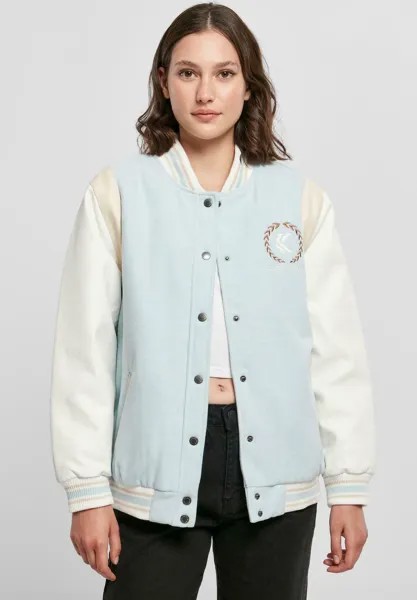 Куртка Karl Kani RETRO EMBLEM BLOCK COLLEGE, цвет light blue white