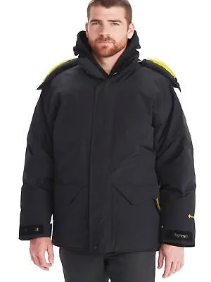 Marmot Mens Mammoth Parka Jacket Black/Citronelle Medium