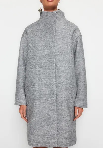 Пальто классическое БЕДРИЖФ Trendyol, серый
