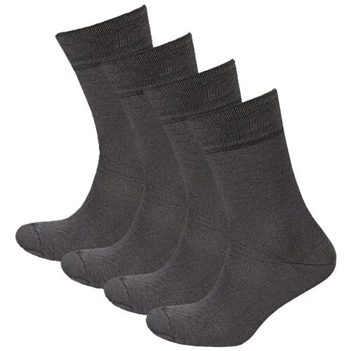 Носки STATUS, 4 пары, размер 25, серый