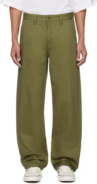 Брюки цвета хаки из туфа Tony Nudie Jeans
