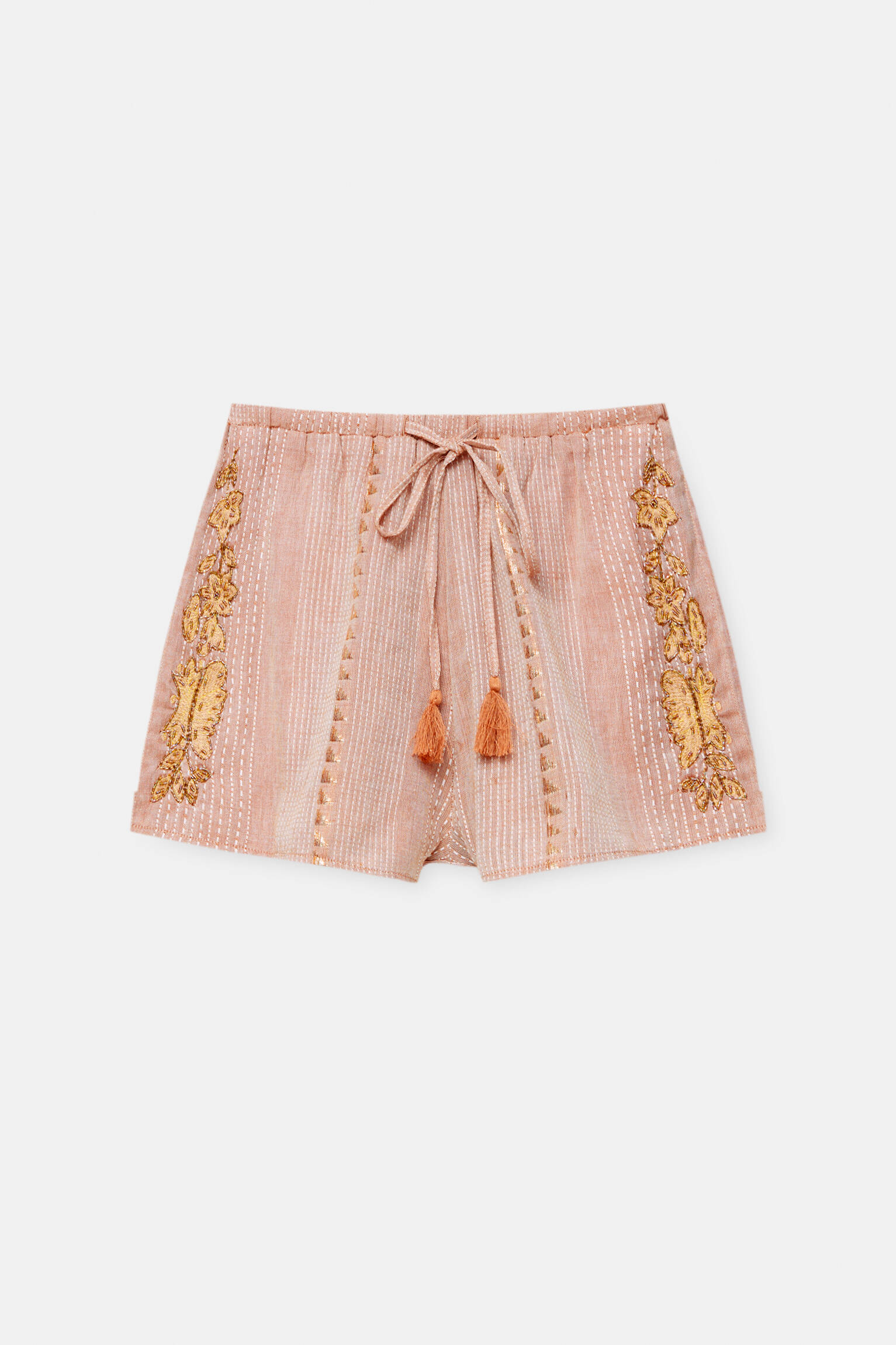 Шорты женские Pull&Bear PUL557944085 бежевые XS. Доставка из-за рубежа.