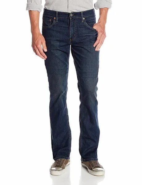 Мужские зауженные джинсы премиум-класса Levi-#39;s Strauss 527 с закрытыми эластичными вставками 527-0452