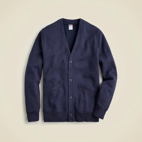 Кардиган-Свитер Heritage 14 унций из флиса J.Crew, синий