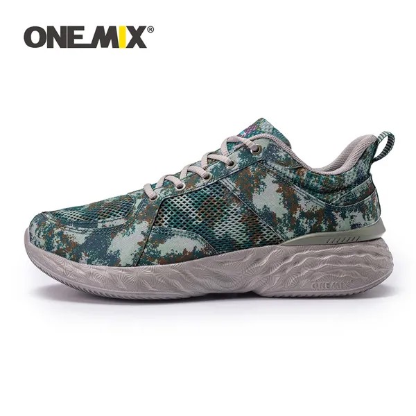 Кроссовки ONEMIX мужские для военных тренировок, мягкая дышащая сетчатая камуфляжная обувь для прогулок, летние