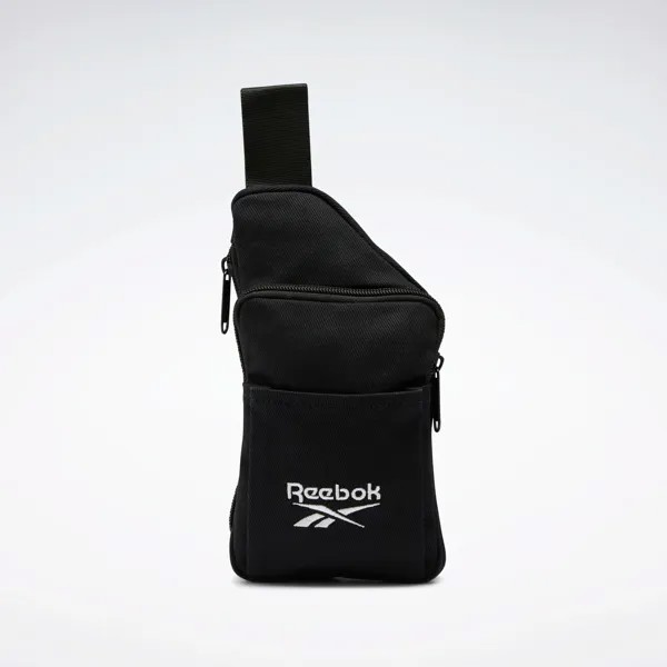Сумка-рюкзак Reebok CL FO Small Sling Bag черная, 11х22х2 см