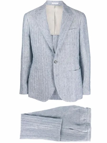 Brunello Cucinelli chambray-effect two-piece suit