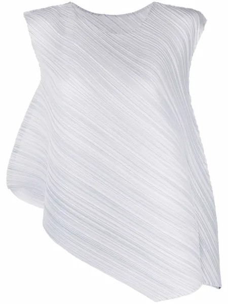 Pleats Please Issey Miyake блузка WRAPPING асимметричного кроя без рукавов