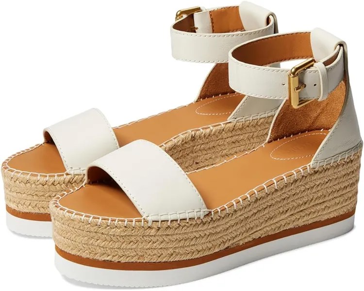 Туфли See by Chloe Glyn Espadrille Wedge Platform, естественный