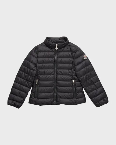 Нейлоновый пуховик Kaukura для девочек Moncler, цвет Black