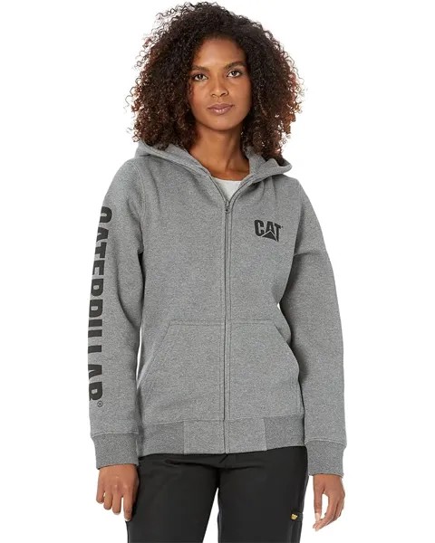 Худи Caterpillar Banner Full Zip, цвет Dark Heather Grey
