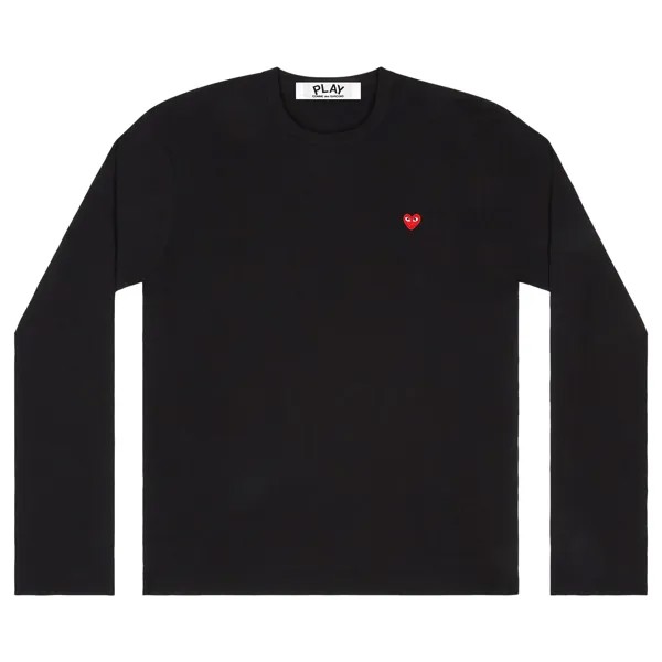 Футболка с длинными рукавами Comme des Garçons PLAY Small Heart, цвет Черный