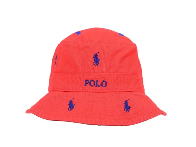 Кепка-ведро Polo Ralph Lauren Multi-Pony Safari — красный с синими пони
