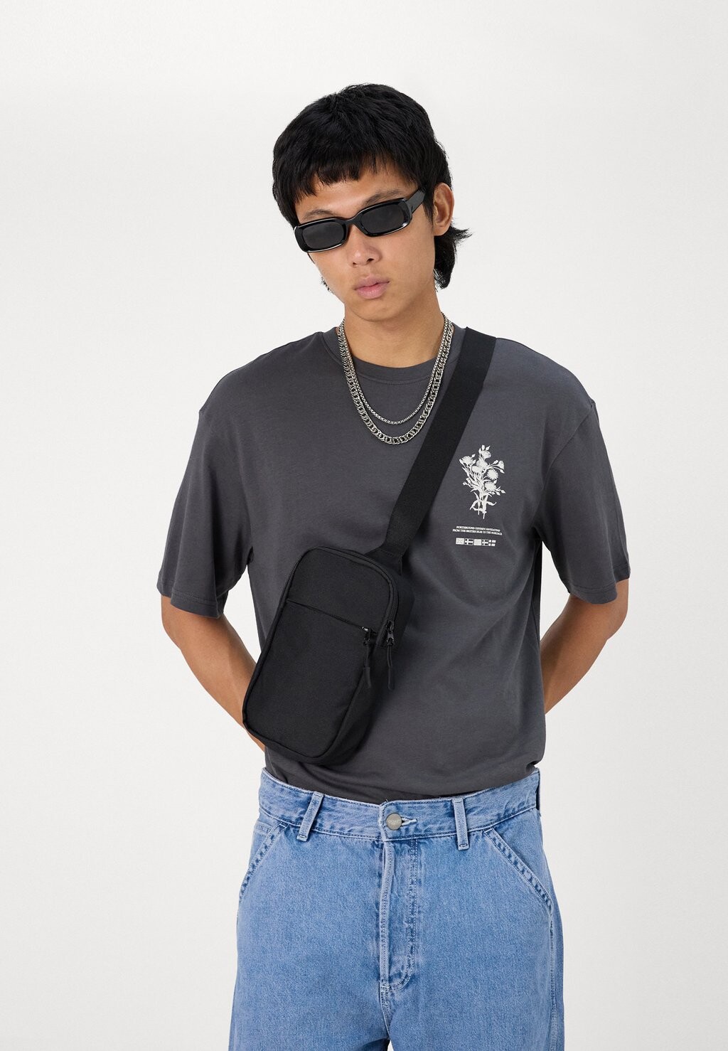 Джинсы свободного кроя JJIEDDIE JJWORKER Jack & Jones, синие джинсы