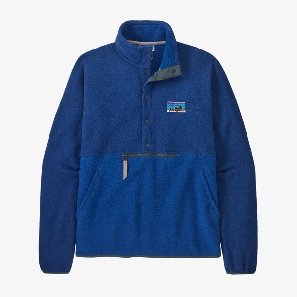 Флисовый пуловер Snap-T из натуральной смеси Patagonia, синий