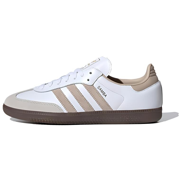 Кроссовки adidas originals SAMBA OG Skateboarding Shoes Unisex Low-top White/Brown, белый
